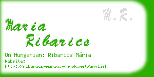 maria ribarics business card
